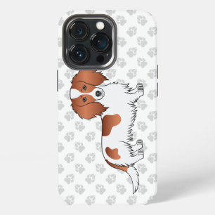 Roter Schecken Langhaar-Dachshund Cartoon-Hund & P iPhone 13 Pro Hülle