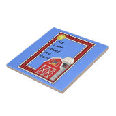 Roter Scheunen-und Korn-Silo - Tierliebhaber-Küche Fliese (Seite)