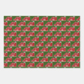 Roter Scheunenhof und Silo-Brauch Weihnachten Geschenkpapier Set (Vorderseite 2)