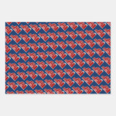 Roter Scheunenhof und Silo-Brauch Weihnachten Geschenkpapier Set (Vorderseite)