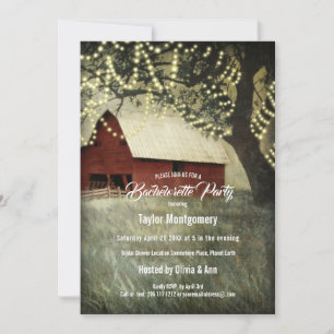 Roter Scheunental, Rustikale Farmgestaltung Einladung