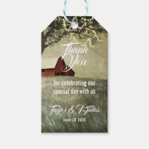Roter Scheunental, Rustikale Farmgestaltung Geschenkanhänger