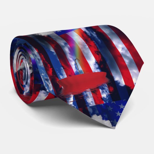 Roter Schirm Krawatte (Gerollt)