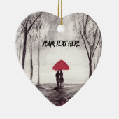 Roter Schirm Liebe Keramik Keramik Ornament (Rechts)