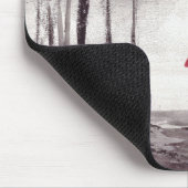 Roter Schirm Liebe Paar rustikal romantisch Mousepad (Ecke)