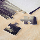 Roter Schirm Liebe Pärchen Aquarellfarben Hochzeit Puzzle (Seite)