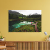 Roter Schirmsee Leinwanddruck (Insitu (Wohnzimmer))