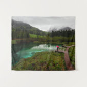 Roter Schirmsee Wandteppich (Vorderseite (Horizontal))