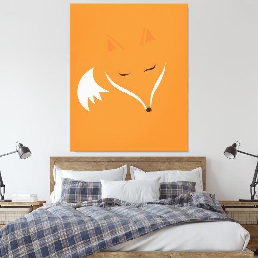 Roter Schlaffuchs Leinwanddruck (Insitu (Schlafzimmer))