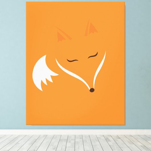 Roter Schlaffuchs Leinwanddruck (Insitu (Holzboden))