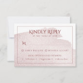 Roter Schlag | Elegante Wasserfarben Auswahl RSVP Karte (Vorderseite)