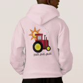 Roter Schlag-Schlag-Traktor Hoodie (Rückseite)