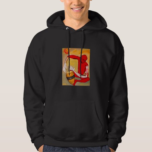 roter Schlagzeuger Hoodie (Vorderseite)