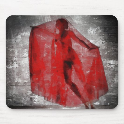 Roter Schleier Mousepad (Vorne)