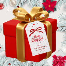 Roter Schleife Frohe Weihnachten Geschäft Geschenk