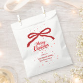 Roter Schleife Frohe Weihnachten Geschäft Geschenk Geschenktütchen (Ausgeschnitten)