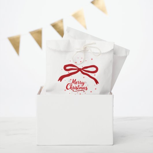 Roter Schleife Frohe Weihnachten Geschäft Geschenk Geschenktütchen (Party)