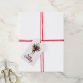 Roter Schleife Weihnachtskreuz Geschenkanhänger (Mit Garn)