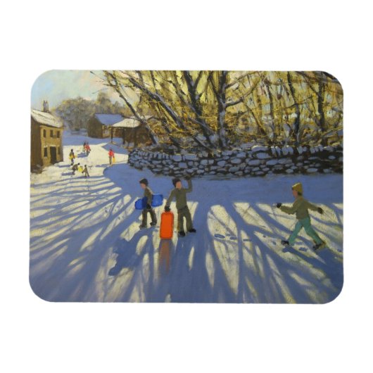 Roter Schlitten Monyash Derbyshire Magnet (Horizontal)