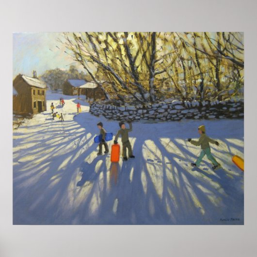 Roter Schlitten Monyash Derbyshire Poster (Vorne)