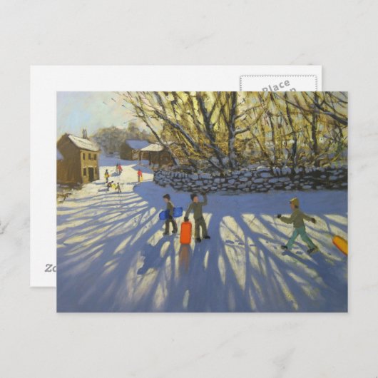 Roter Schlitten Monyash Derbyshire Postkarte (Vorne/Hinten)