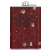 Roter Schlitten und Rentierfass des Santa Flachmann (Rückseite)