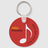 Roter Schlüsselanhänger mit Namen (Vorderseite)