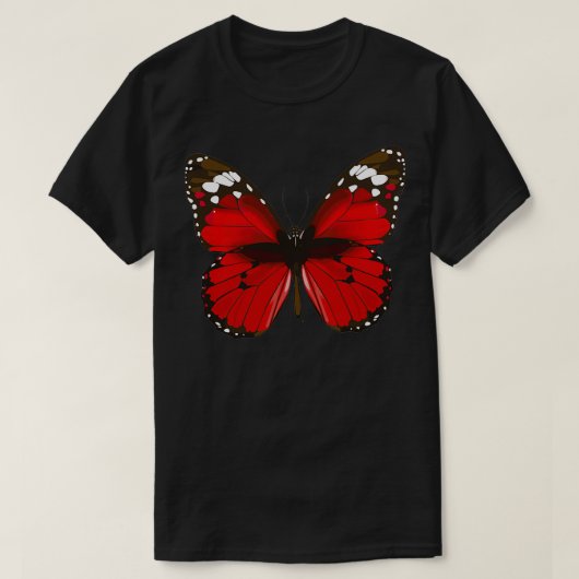 Roter Schmetterling 1 T-Shirt (Design vorne)