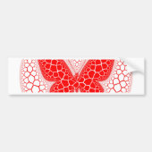 Roter Schmetterling Autoaufkleber (Vorne)