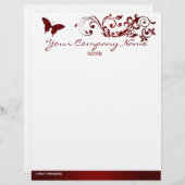 Roter Schmetterling Briefbogen (Vorne/Hinten)