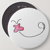 Roter Schmetterling Button (Vorne & Hinten)