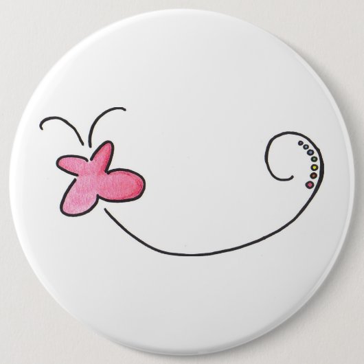 Roter Schmetterling Button (Vorderseite)