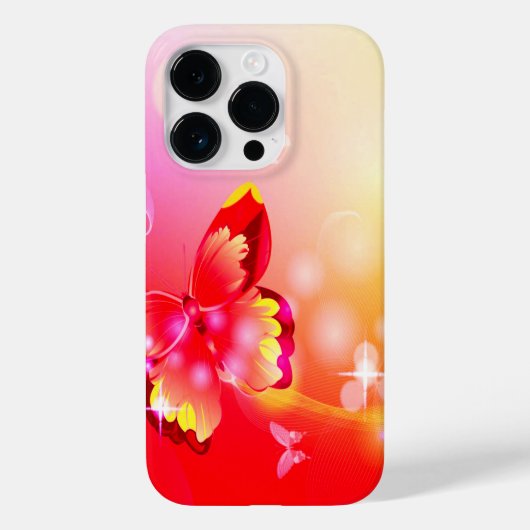 Roter Schmetterling Case-Mate iPhone Hülle (Rückseite)