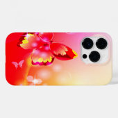 Roter Schmetterling Case-Mate iPhone Hülle (Rückseite (Horizontal))