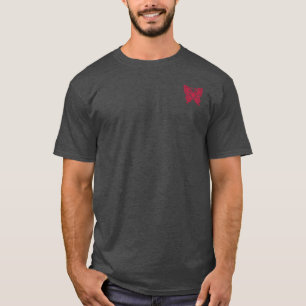 Roter Schmetterling-Emblem Blossom Basics T-Shir T-Shirt