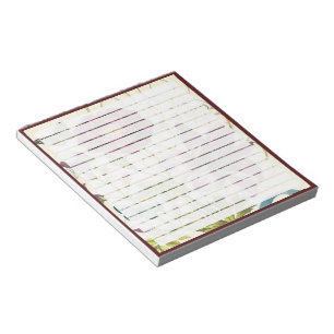 Roter Schmetterling floral Notizblock