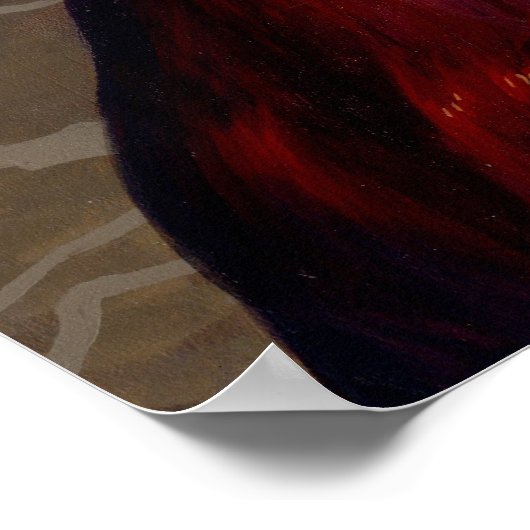 Roter Schmetterling Frettchen Gotische Märchen Kun Poster (Ecke)