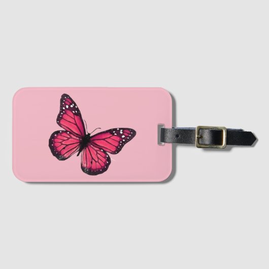 Roter Schmetterling Gepäckanhänger (Vorderseite (Horizontal))