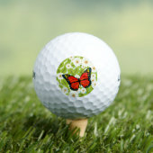 Roter Schmetterling Golfball (Insitu T-Shirt)