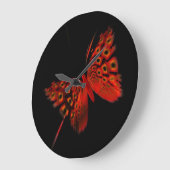 Roter Schmetterling Große Wanduhr (Winkel)