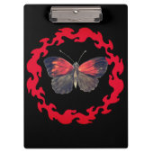 Roter Schmetterling im Kreis des Feuers - Symbol d Klemmbrett (Vorderseite)