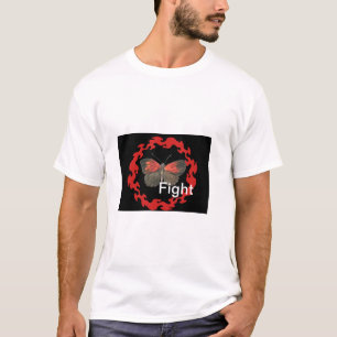 Roter Schmetterling im Kreis des Feuers - Symbol d T-Shirt