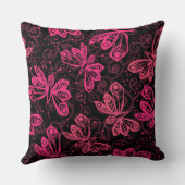 Roter Schmetterling Kissen (Rückseite)