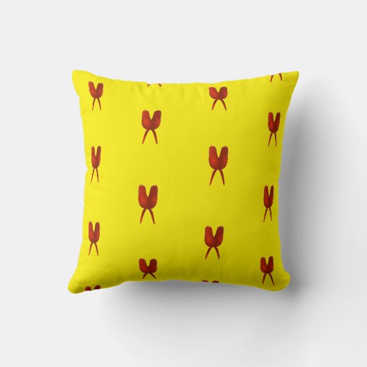 Roter Schmetterling Kissen (Rückseite)