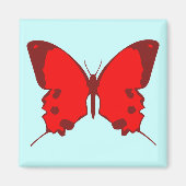 Roter Schmetterling Magnet (Vorne)