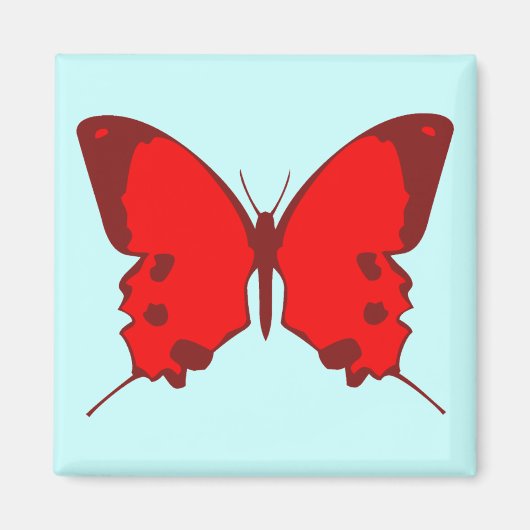 Roter Schmetterling Magnet (Vorne)