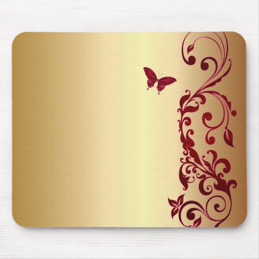 Roter Schmetterling Mousepad (Vorne)