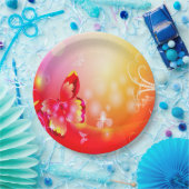 Roter Schmetterling Pappteller (Party)