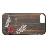 Roter Schmetterling Personalisiert Case-Mate iPhone Hülle (Rückseite (Horizontal))
