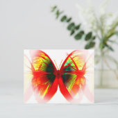 Roter Schmetterling Postkarte (Stehend Vorderseite)